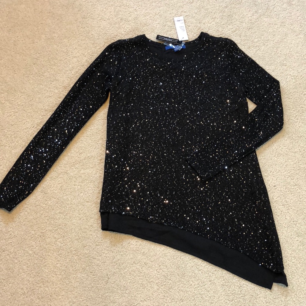 Apt 9 - black sweater with sequins